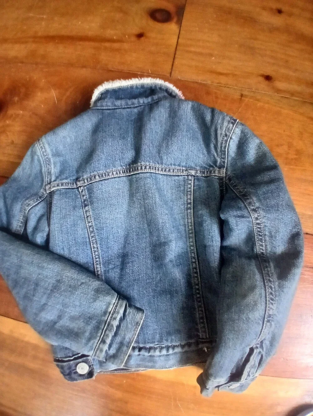 Gap Uni-sex Kids Sherpa lined denim jacket S (6/7)